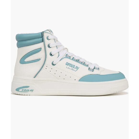 Sam Edelman Irving High Top Platform Sneaker White and Blue High-Top Sneakers - Picture 5 of 10